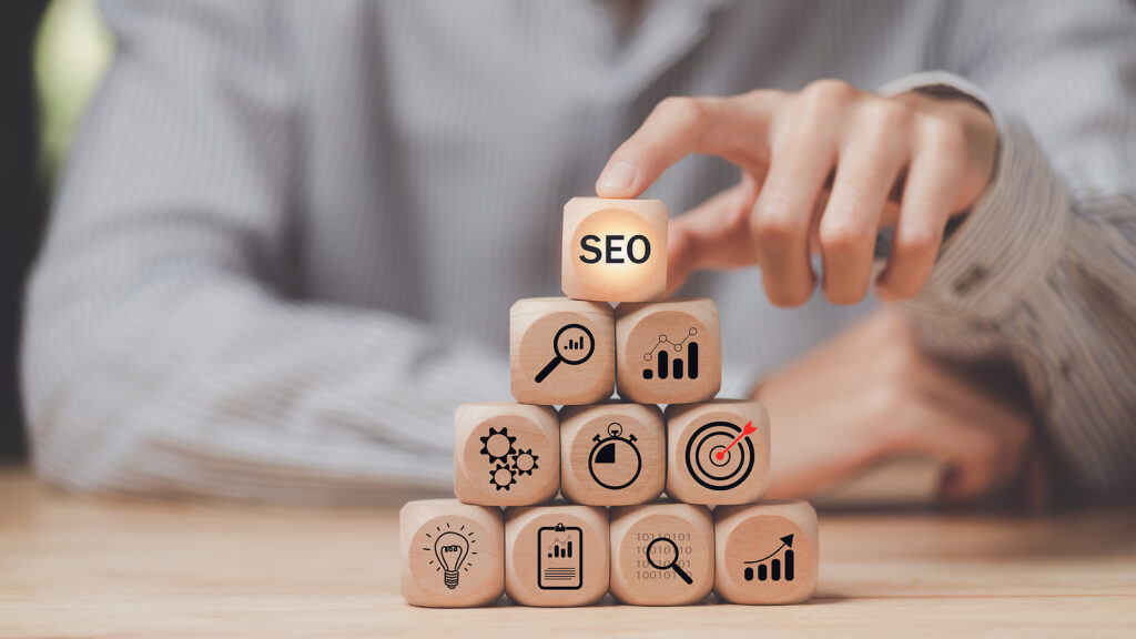 Marketer showing SEO concept,optimization analysis tools, search engine rankings, social media sites based on results analysis data,Website Search Optimization ,Interesting web rankings from visitors